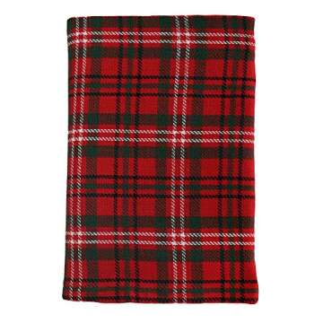 DG Collections Dinner Napkins, 100% Cotton Over Sized Kitchen Napkins, Set of 12 Pack (19 x 19 Inch) Red & Green Plaid for Christmas and Thanksgiving with Mitered Corner and Lint Free