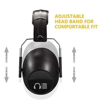 Pro For Sho 34dB NRR Hearing Protection Ear Muffs - Highest NRR in Compact Design, Noise Cancelling Headphones for Adults and Kids, Sensory Autism Ear Protection for Shooting, Gun Range, Mowing, Work