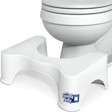 Squatty Potty Original Bathroom Toilet Stool - 7 Inch Height, White