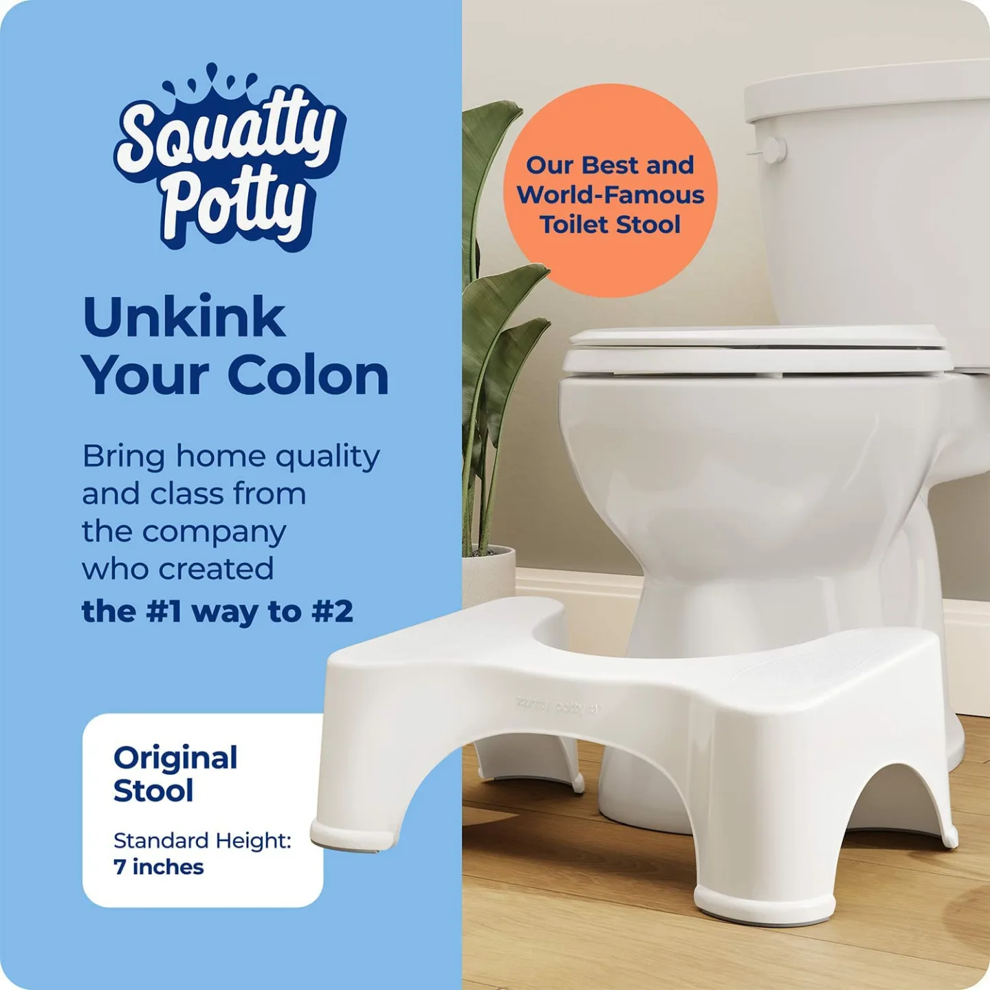 Squatty Potty - 7 Inch Toilet Stool for Better Health