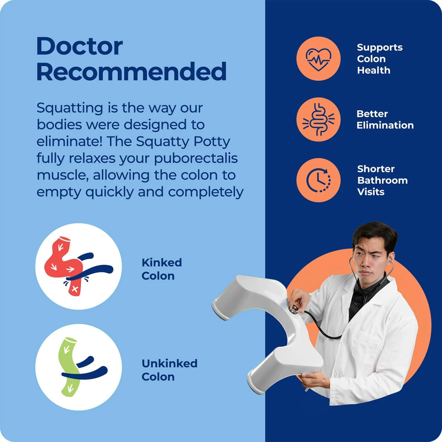 Squatty Potty - 7 Inch Toilet Stool for Better Health