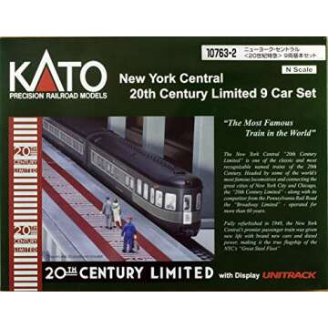 Kato N Scale New York Central 20th Century Limited Set