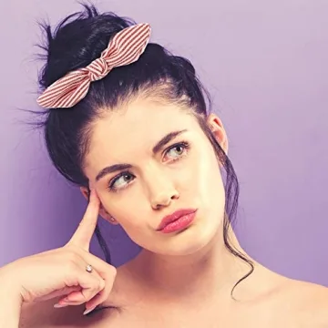 Yaomiao 12 Pieces Scrunchie Bows Soft No-Hurt Hair Ties