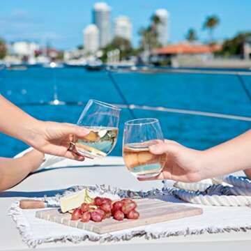 BELLAFORTE Tritan Stemless Wine Glasses Set for Every Occasion