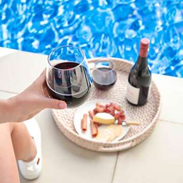 BELLAFORTE Tritan Stemless Wine Glasses Set for Every Occasion