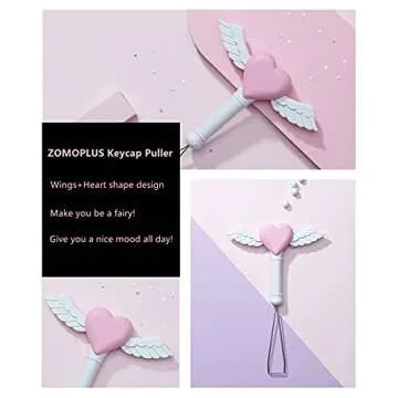 FKZ Keycap Puller, Fairy Wand - Custom Mechanical Keyboard Keycap Removal Tool for Cherry MX, Gateron, Outemu, Kailh Switches - QWERTY USB-C Keyboard DIY Accessory