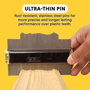 General Tools Contour Gauge 837 - 6" Angle Finder Tool for Home Improvement - Gadgets for Men