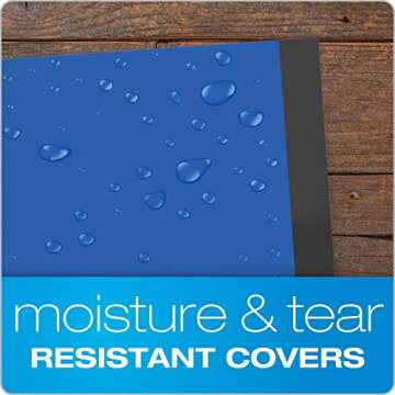 Oxford 10 Pocket Folder, Plastic Spiral Portfolio, Folder for School and Office, Multi-Pocket Paper Organizer, Anti-Tear Edges, 8 Clear Pockets, 2 Diagonal Interior Pockets, Letter Size, Blue (89331)