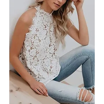 Elegant Women Lace Crochet Floral Camisole for Every Occasion