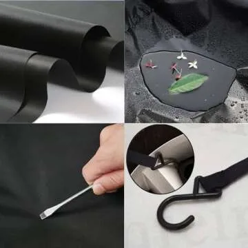 Konnfeir All Weather Half Car Cover for Sedans 420D Oxford