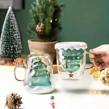 Binoster Cute Mugs - Charming Christmas Mug with Spoon