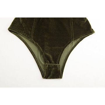 saqulopr Velvet Corset Bodysuit for Halloween & Parties