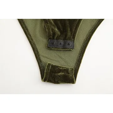 saqulopr Velvet Corset Bodysuit for Halloween & Parties