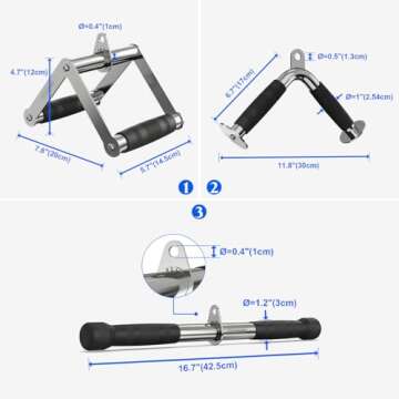 POWER GUIDANCE Cable Machine Attachment Set - Home Gym Essentials