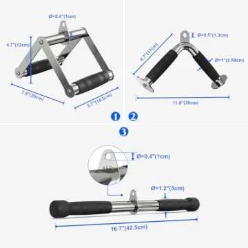 POWER GUIDANCE Cable Machine Attachment Set - Home Gym Essentials