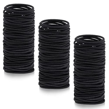 Anezus 250 Pcs Black Elastics Small Hair Ties - Perfect for All Hair Types