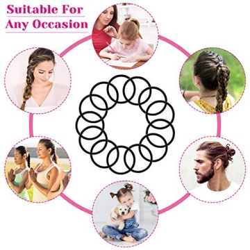 Durable Anezus 250 Pcs Black Hair Ties - Stylish and Functional