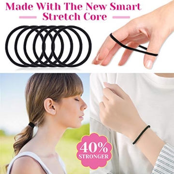 Durable Anezus 250 Pcs Black Hair Ties - Stylish and Functional
