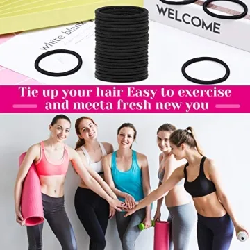 Durable Anezus 250 Pcs Black Hair Ties - Stylish and Functional