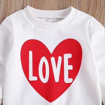 Charming Valentine's Day Sweatshirt for Toddler Girls - Stylish & Cozy