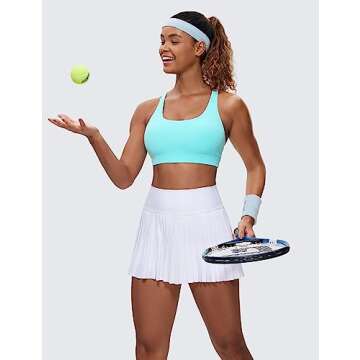 CRZ YOGA Women's Turquoise Sports Bra for Training