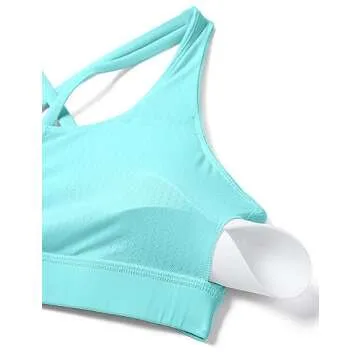 CRZ YOGA Women's Turquoise Sports Bra for Training