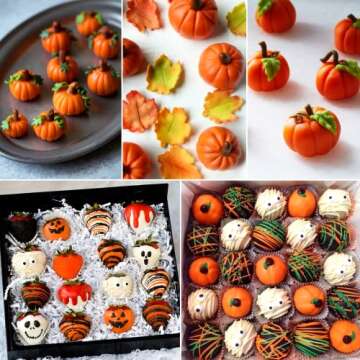 Halloween Molds Silicone for Hot Chocolate Bomb, 2 Pcs 9-Cavity Pumpkin Hot Cocoa Bomb Mold for Hall...