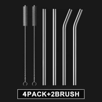 HeykirHome 4-Pack Eco-Friendly Glass Straw Set