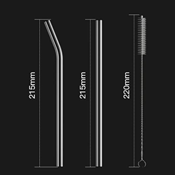 HeykirHome 4-Pack Eco-Friendly Glass Straw Set