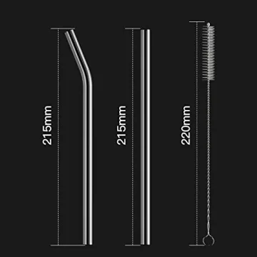 HeykirHome 4-Pack Eco-Friendly Glass Straw Set