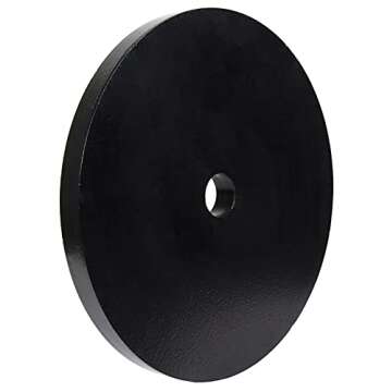 Fitvids Cast Iron Plate Weight Plate for Strength Training and Weightlifting, 2-Inch Center (Olympic), 45LB (Single)