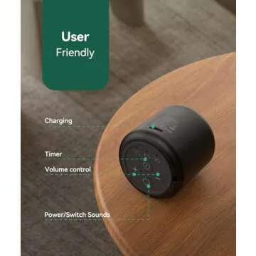 Portable Sound Machine Wood Grain Bundle with White Noise Machine for Adults,16 Soothing Sounds, Noise Canceling for Office&Sleeping, Sound Therapy for Home, Travel