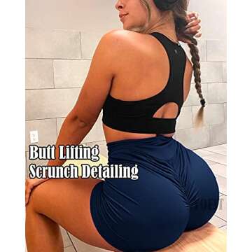 YOFIT Women's Scrunch Butt Lifting Yoga Shorts - Comfort & Style