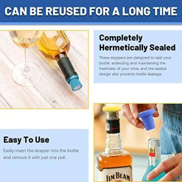 Buy Glarks 13Pcs Silicone Wine Stopper Set - Colorful & Reusable