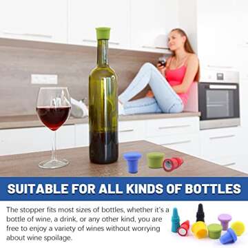 Buy Glarks 13Pcs Silicone Wine Stopper Set - Colorful & Reusable