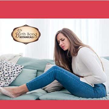 Birth Song Botanicals Menstrual Cramp Tincture, Herbal Period Supplement, Womans, All Natural, Plant Based, 1oz Bottle