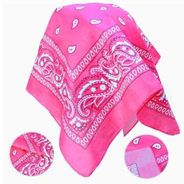 Yewong Pet Neon Sparkly Glitter Space Cowboy Hat Costume Set Dog Cat Metallic Space Shiny Cowboy Hats with Paisley Bandana West Cowboy Accessories for Pets (Metallic Pink) One Size