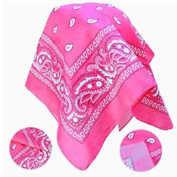 Yewong Pet Neon Sparkly Glitter Space Cowboy Hat Costume Set Dog Cat Metallic Space Shiny Cowboy Hats with Paisley Bandana West Cowboy Accessories for Pets (Metallic Pink) One Size