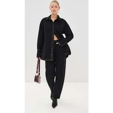 Lioness Women's Off Duty Denim Shirt in Onyx - Stylish Comfort