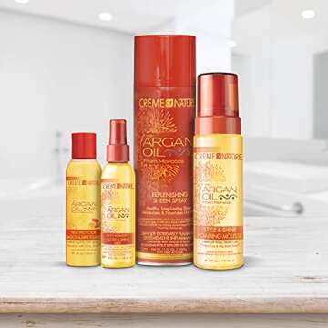 Creme Of Nature, Argan Oil Anti Humidity Gloss & Shine Mist, Argan Oil Of Morocco, Provides Heat Protection, 4 Fl Oz