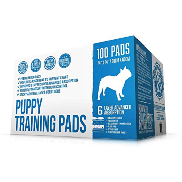 Bulldogology Puppy Training Pads - Ultimate Pee Pads with Adhesive (100-Count) for Easy Housebreakin...