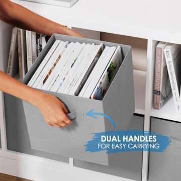 Chic Heavy Duty Storage Bins - 8 Pack Fabric Cubes