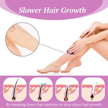 Crystal Hair Eraser, Crystal Hair Remover Painless Exfoliation, Quick and Easy Painless Hair Removal Tool for Arms Legs and Back, Portable Mild Hair Remover, Reusable & Washable - Dark Pink