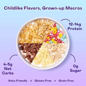 Magic Spoon Cereal, Variety 6-Pack of Cereal + Spoon - Keto & Low Carb Lifestyles, Gluten & Grain Free, High Protein, 0g Sugar