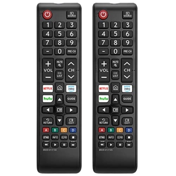 Pack of 2 Universal Samsung TV Remotes - Smart & LCD Compatible
