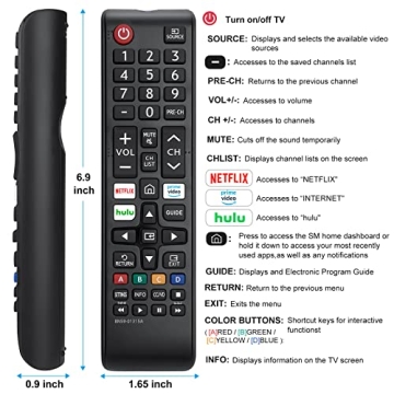 Universal Samsung TV Remote Pack of 2 - Compatible