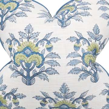 MANOJAVAYA Set of 2 Pcs Vanya Printed Decorative Square Accent Throw Pillow Cover - Sofa, Chair, Couch, Bedroom, Living Room, Farmhouse Home Decor - 24x24 Inches