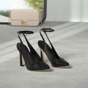 Reoplty Women's Closed Toe Ankle Strap Heels - Stylish & Comfortable Pumps