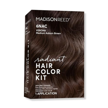 Madison Reed Radiant Hair Color Kit, Medium Chocolate Brown for 100% Gray Coverage, Ammonia-Free, 6N...