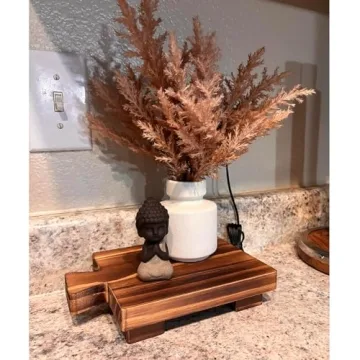 COKOKERT Wood Pedestal Soap Stand for Kitchen or Bathroom